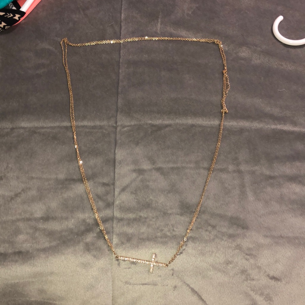 Gold Cross Necklace 5$